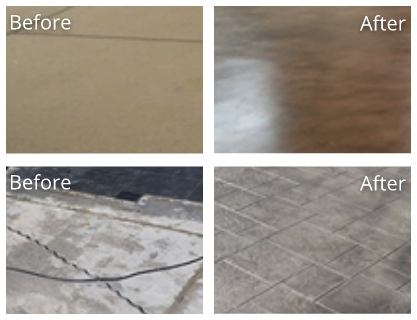 Concrete Before and After
